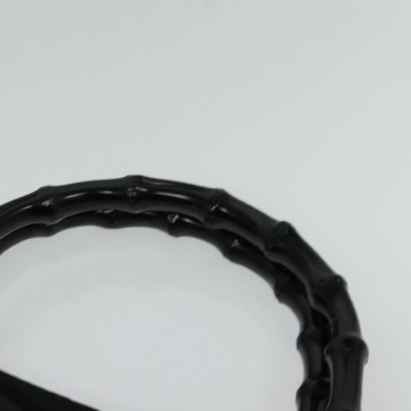 GUCCI Bamboo GG Canvas Hand Bag Nylon Black Silver - Picture 8 of 16